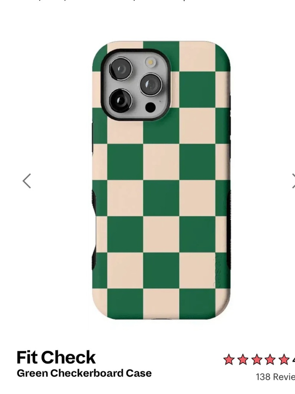 Green Checkered Phone Case
